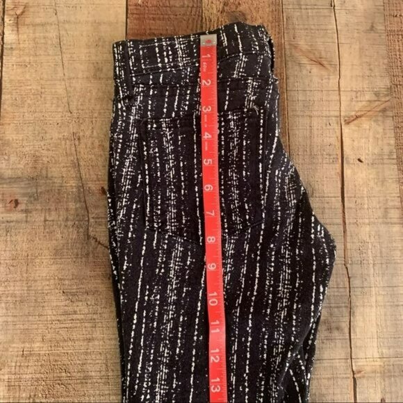 Rag & Bone jean women’s legging black with white abstract stripes 24 - Picture 8 of 16